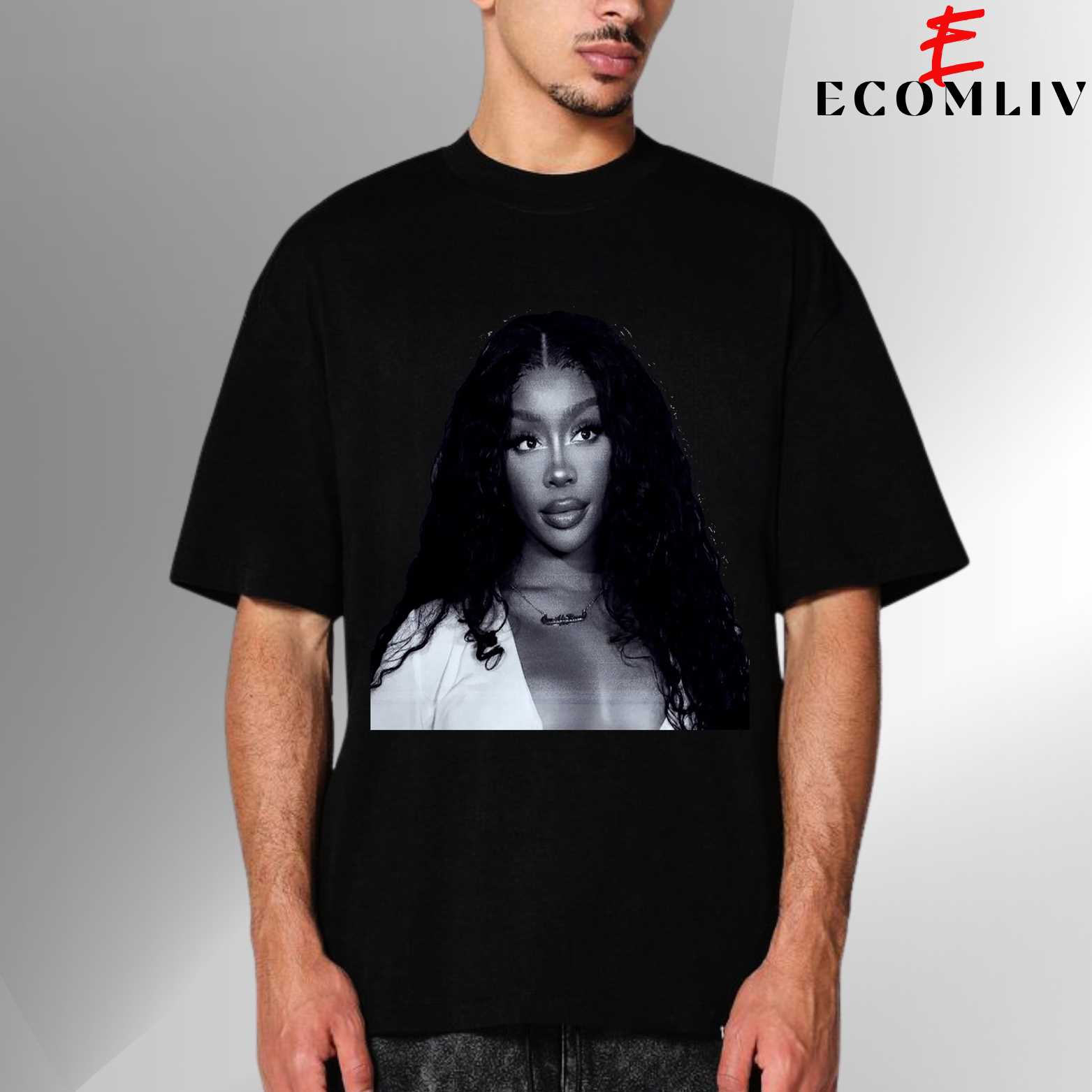 Sza Face Graphic Tee, Aesthetic Soft Girl T-Shirt, Music Mood